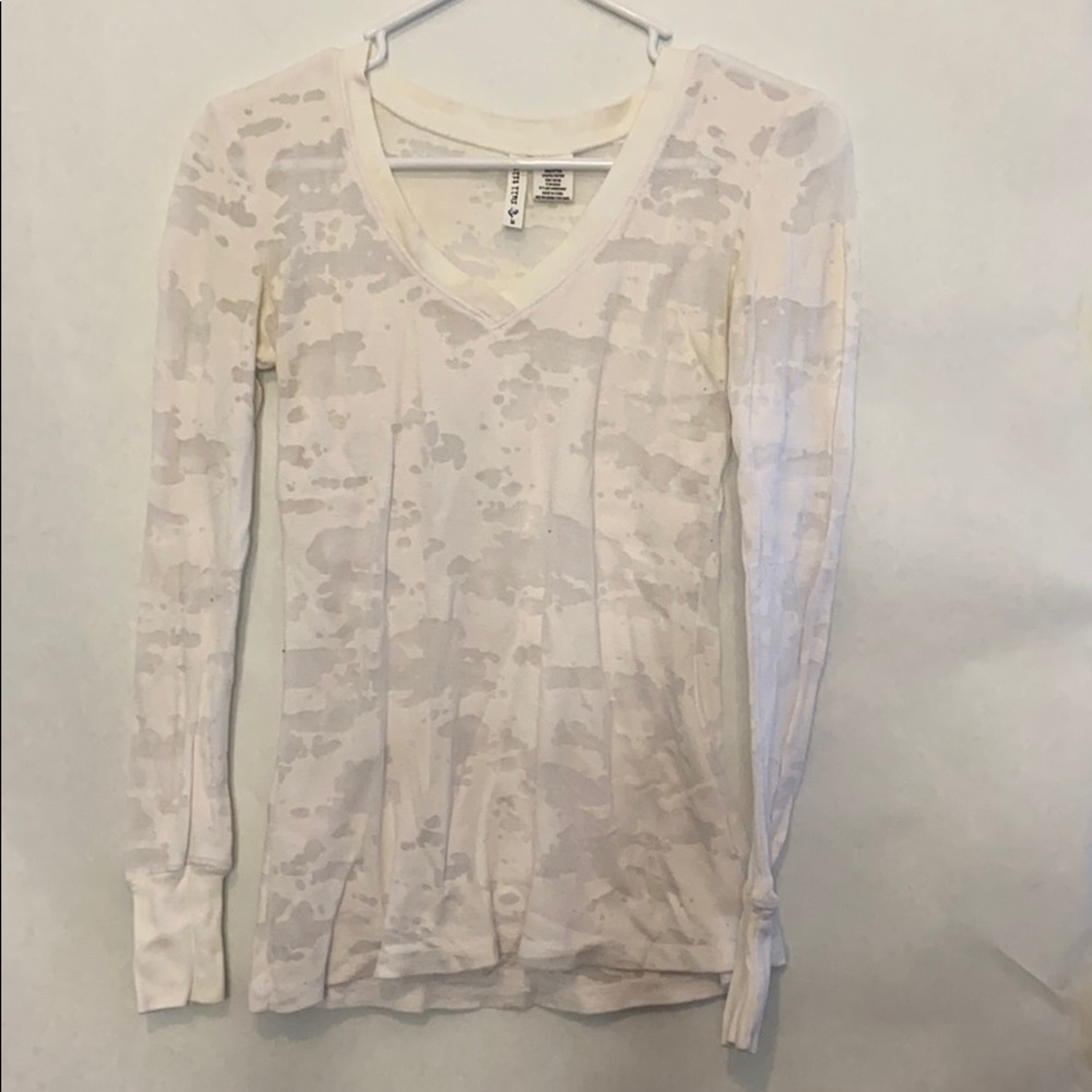 Full Tilt White Semi-Sheer Top
